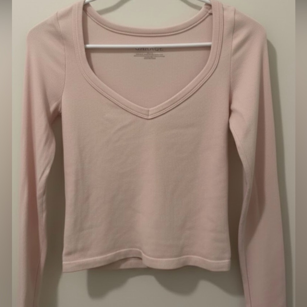 Garage Light Pink Long Sleeve Top